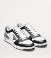 Prada Men's Downtown White/black Leather Trainer Sneaker | Size 10 | 2ee364d0013lkg In Multi