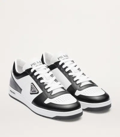 Prada White/black Leather Sneaker Downtown