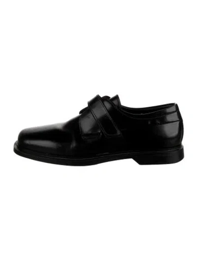 Pre-owned Prada Leather Dress Loafers In Black