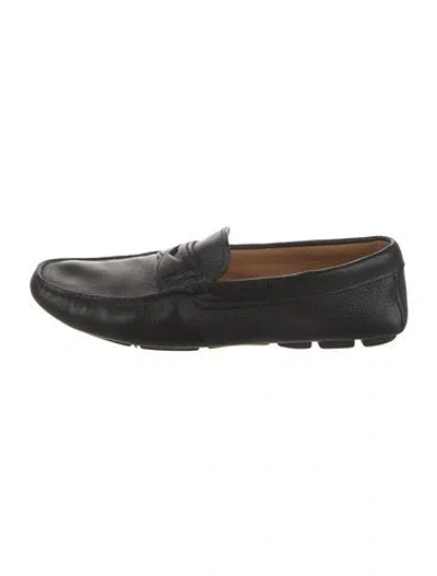 Pre-owned Prada Leather Drivers In Black