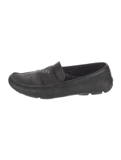 Pre-owned Prada Leather Drivers In Black