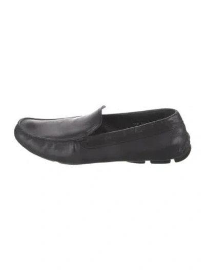 Pre-owned Prada Leather Drivers In Black
