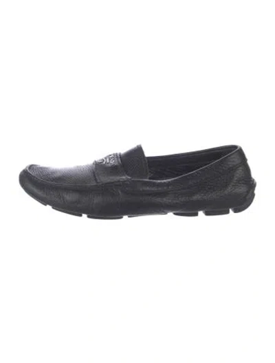 Pre-owned Prada Leather Drivers In Black