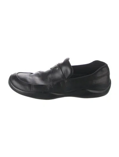 Pre-owned Prada Leather Drivers In Black