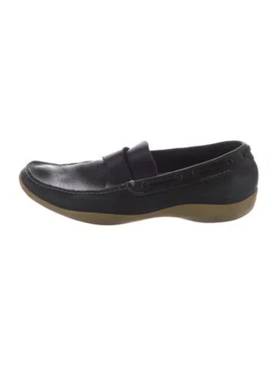 Pre-owned Prada Leather Drivers In Blue