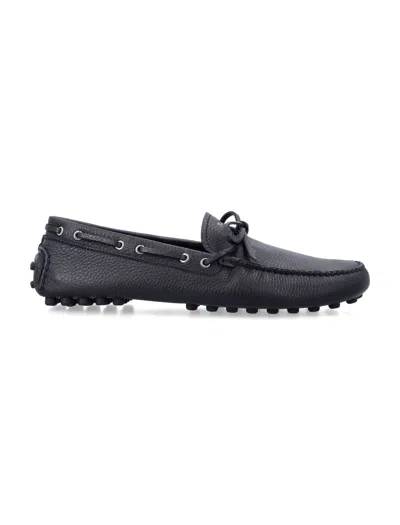 Prada Leather Driving Shoe In Black