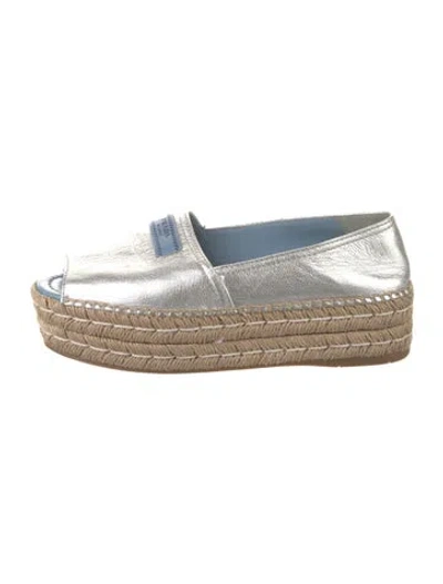 Pre-owned Prada Leather Espadrilles