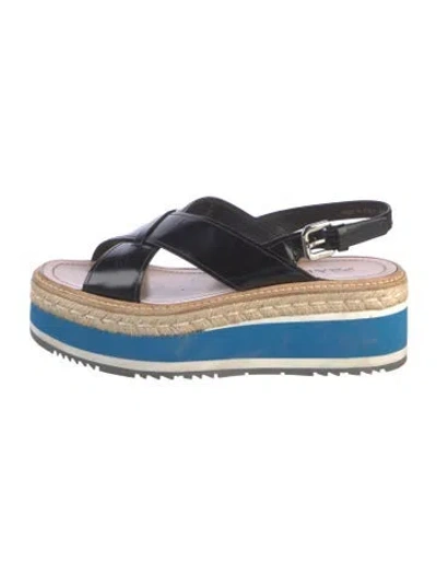 Pre-owned Prada Leather Espadrilles