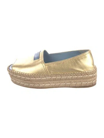 Pre-owned Prada Leather Espadrilles
