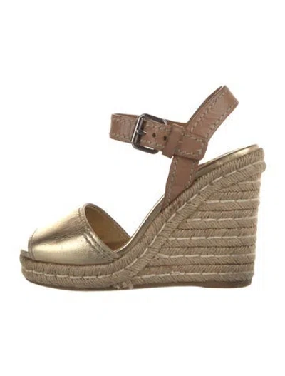 Pre-owned Prada Leather Espadrilles