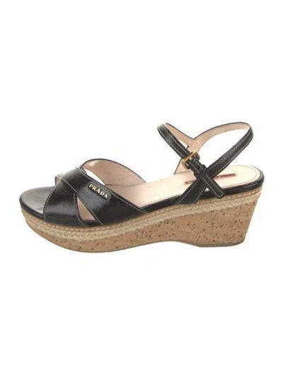 Pre-owned Prada Leather Espadrilles