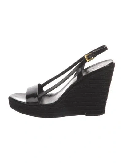 Pre-owned Prada Leather Espadrilles In Black