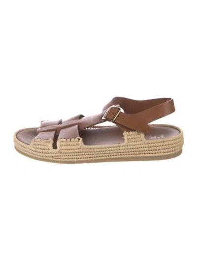 Pre-owned Prada Leather Espadrilles In Multi