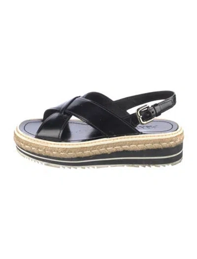 Pre-owned Prada Leather Espadrilles In Multi