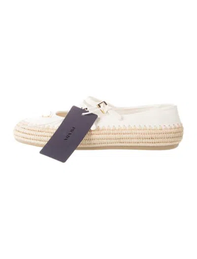 Pre-owned Prada Leather Espadrilles W/ Tags In Multicolor