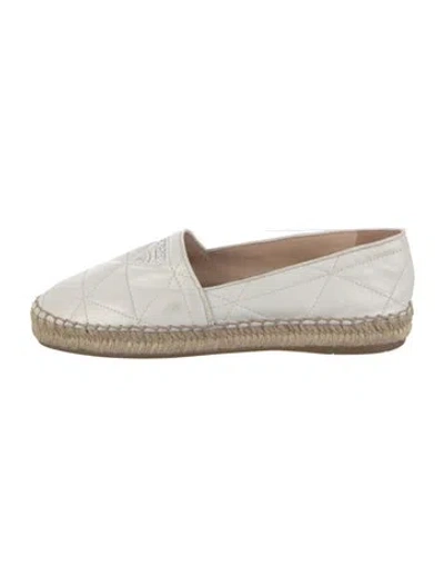 Pre-owned Prada Leather Espadrilles In White