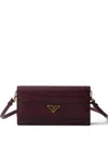 Prada Leather Flap Wallet In Brown