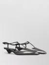 Prada Leather Flat Sandals In Multi