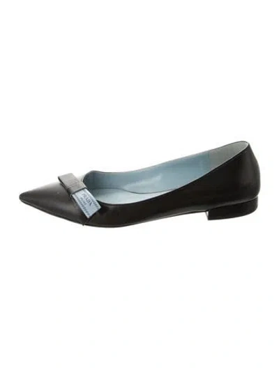 Pre-owned Prada Leather Flats In Blue