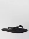 Prada Mini Brushed Leather Flip-flops For Summer Style In Black