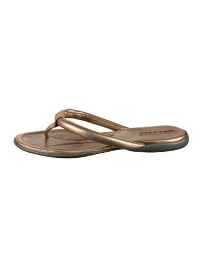 Pre-owned Prada Leather Flip Flops In Multicolor