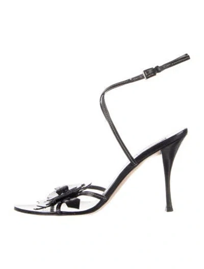 Pre-owned Prada Leather Gladiator Sandals In Blue
