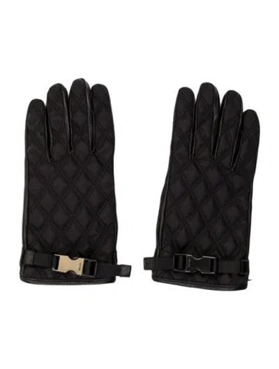 Pre-owned Prada Leather Gloves In Black