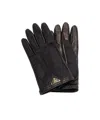 Prada Leather Gloves In Black