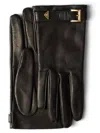Prada Nappa Leather Gloves In Black
