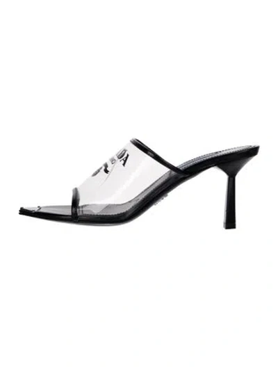 Pre-owned Prada Leather Graphic Print Sandals In Multi