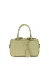 Prada Leather Handbag In Green