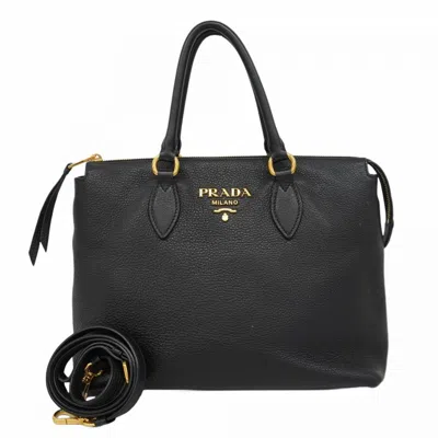 Pre-owned Prada Leather Handbag () In Black
