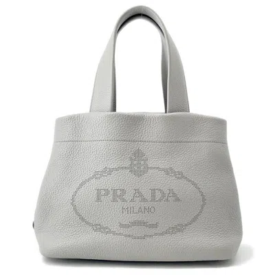 Pre-owned Prada Leather Handbag () In Gray