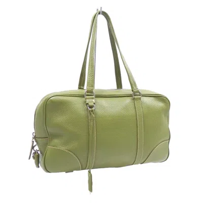 Prada Leather Handbag () In Green
