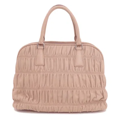 Prada Leather Handbag () In Pink