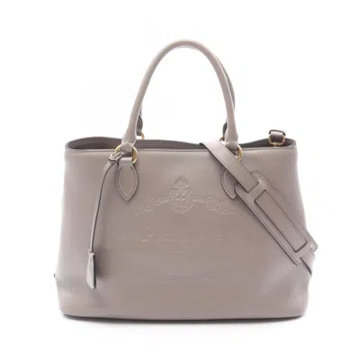 Pre-owned Prada Leather Handbag () In Sand