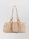 Prada Leather Handbag With Double Handles And Pocket