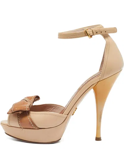 Pre-owned Prada Leather Heeled Sandals