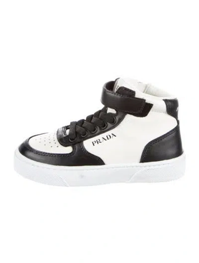 Pre-owned Prada Babies' Leather High Top Sneakers