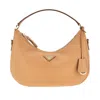 Prada Curved Handbag Gold-tone Hardware In Orange