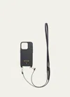 PRADA LEATHER IPHONE CASE WITH STRAP