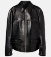 Prada Leather Jacket In Black