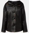 Prada Leather Jacket In Black