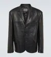 Prada Leather Jacket In Black