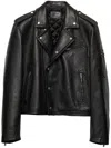 Prada Leather Jacket In Black