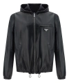 Prada Reversible Blouson In Leather And Re-nylon