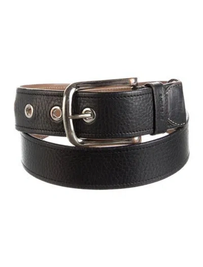 Pre-owned Prada Leather Kate Waist Belt In Black