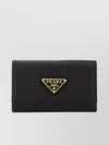 Prada Leather Key Ring Case With Gold-tone Hardware