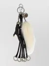 Prada Black Leather Key Ring