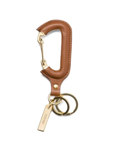 PRADA LEATHER KEYCHAIN